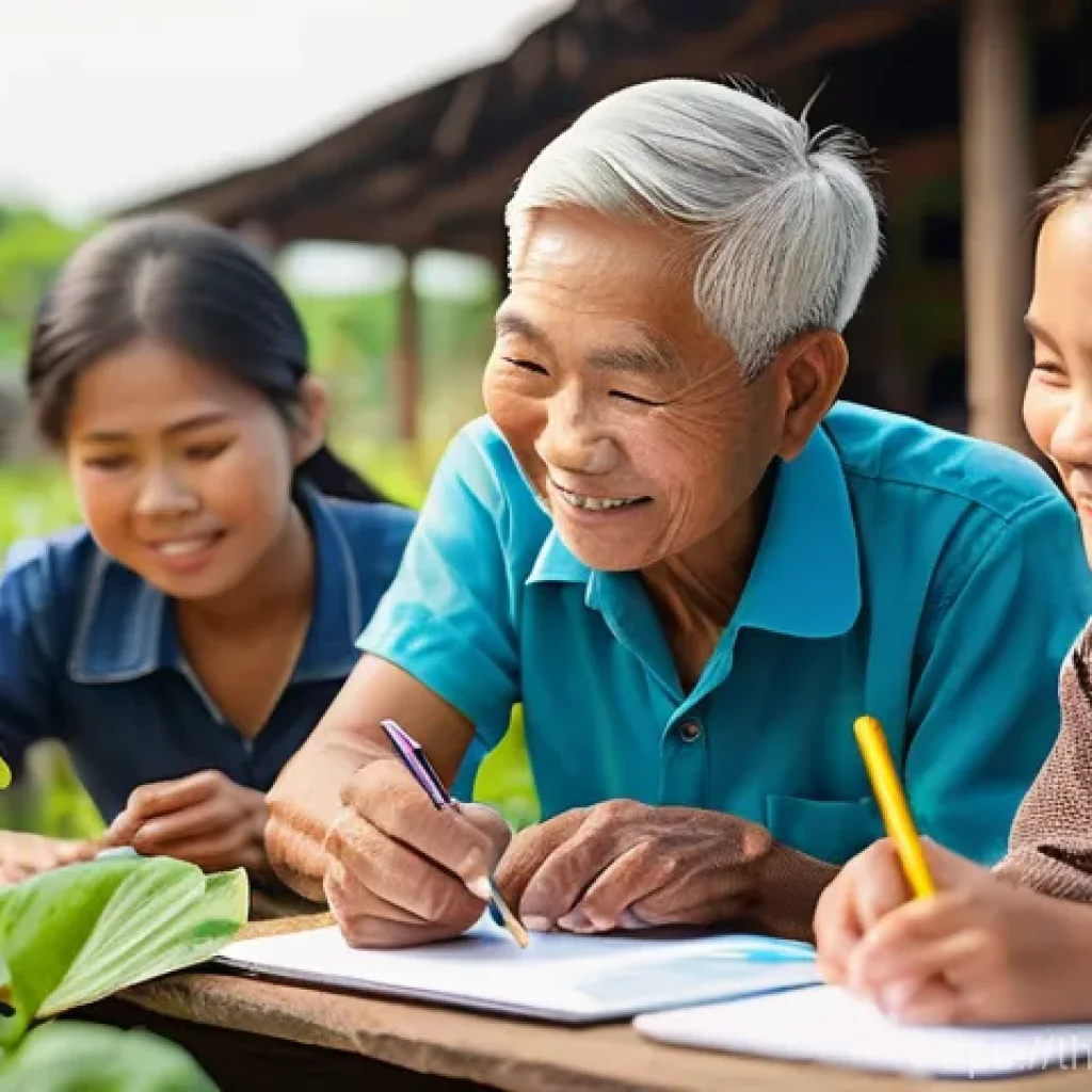 집단지성과 사회적 변화의 동력 - **Prompt 1: Community Collaboration in a Thai Village**
"A vibrant, warm-toned illustration of a...