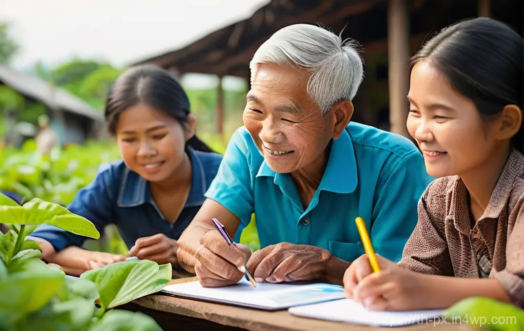 집단지성과 사회적 변화의 동력 - **Prompt 1: Community Collaboration in a Thai Village**
"A vibrant, warm-toned illustration of a...